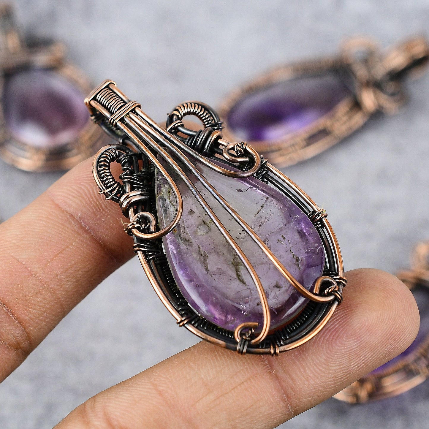 Purple & Yellow Ametrine Gemstone Pendant