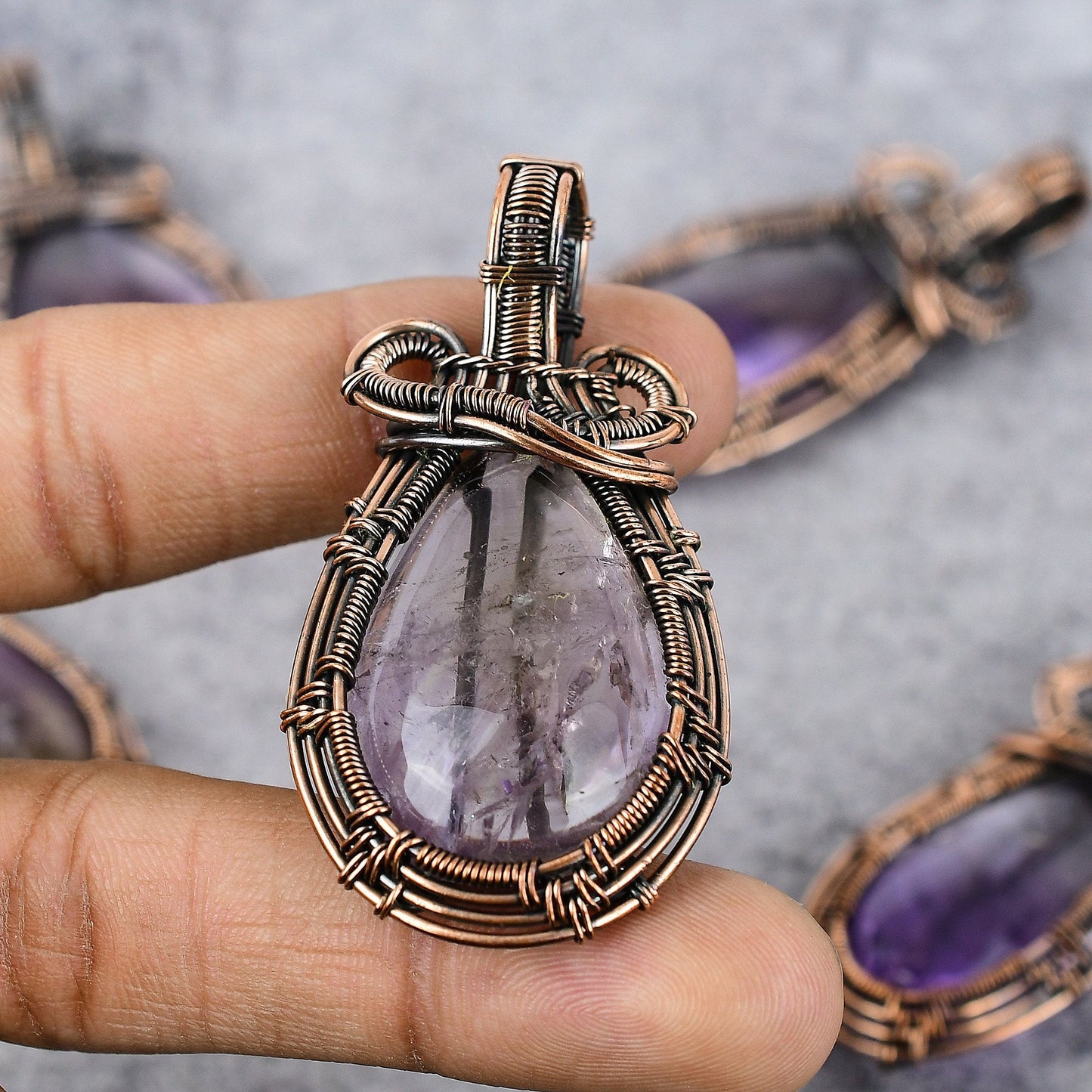 Purple & Yellow Ametrine Gemstone Pendant