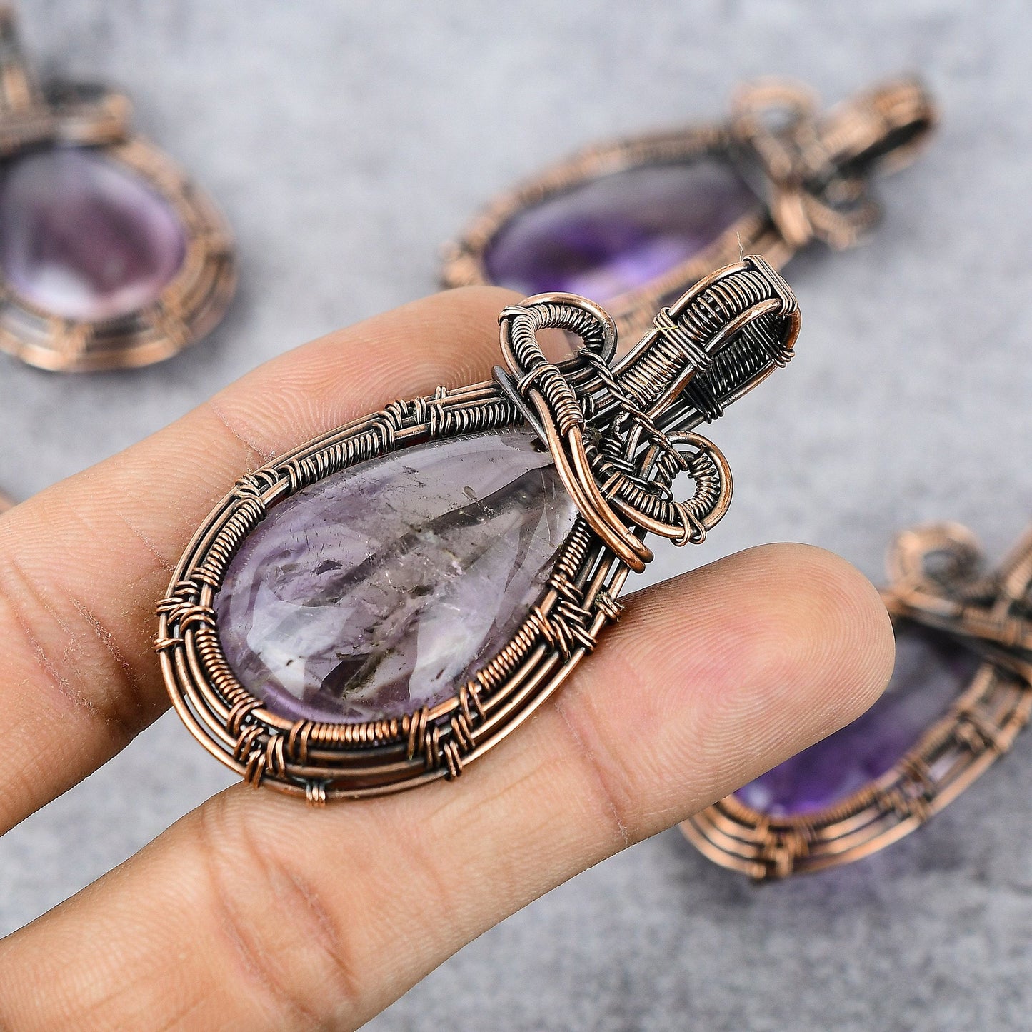 Purple & Yellow Ametrine Gemstone Pendant