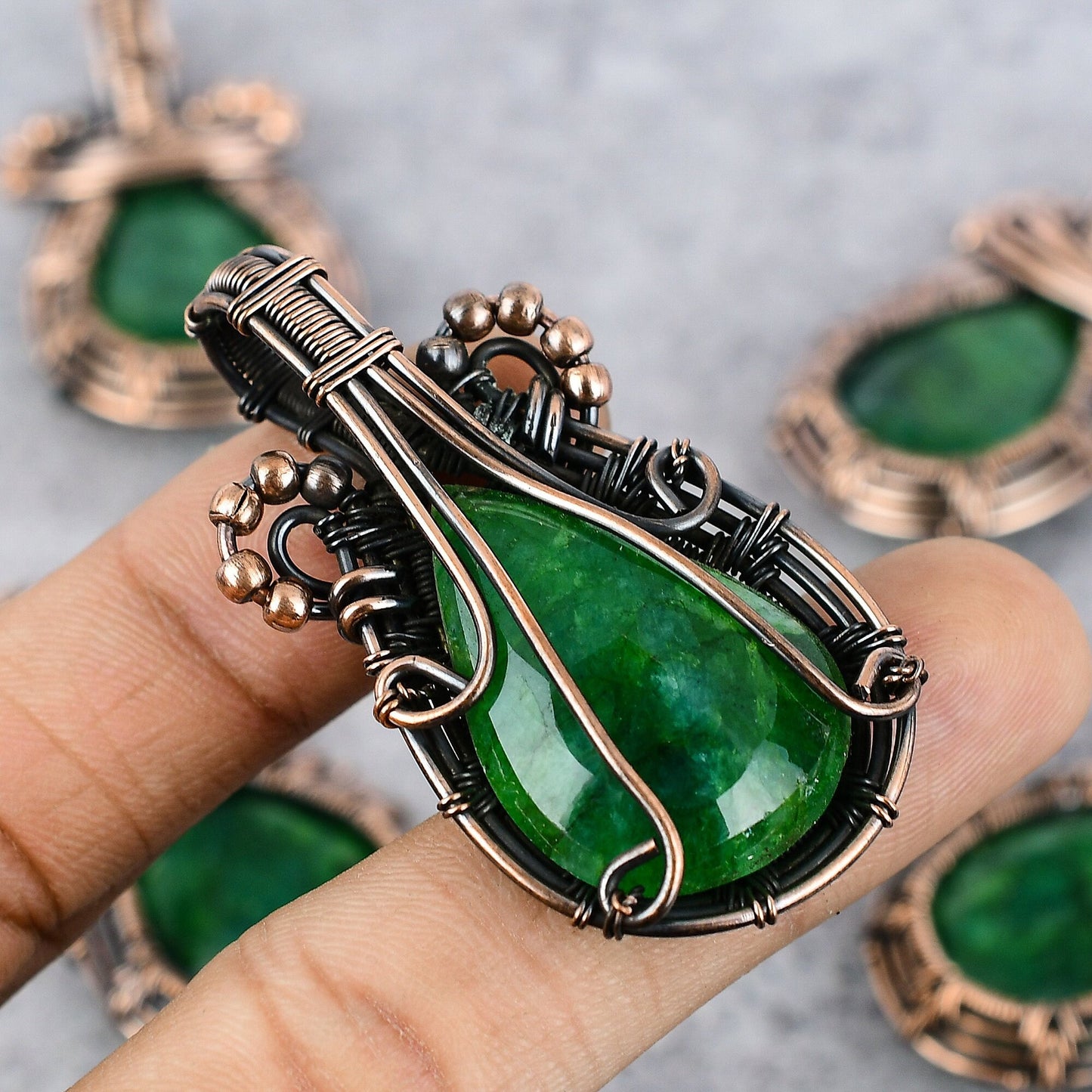 Green Emerald Gemstone Pendant