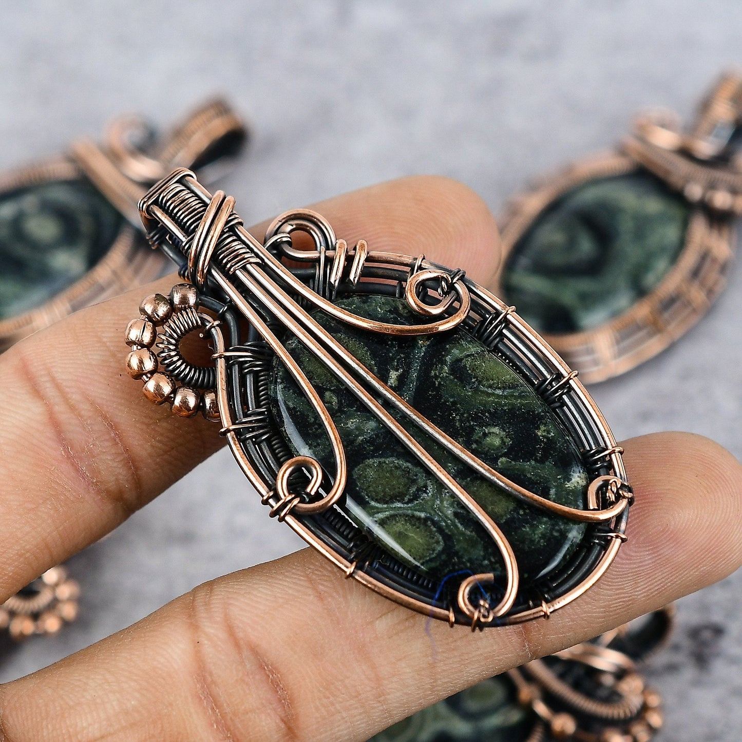 Black Galaxy Jasper Gemstone Pendant