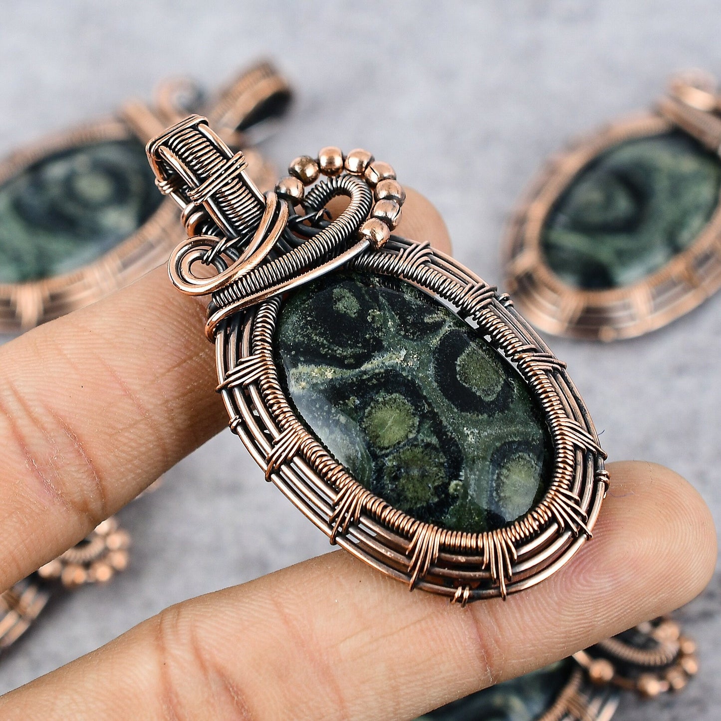 Black Galaxy Jasper Gemstone Pendant