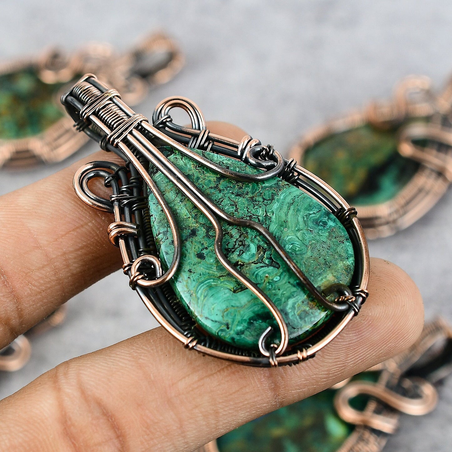 Blue Azurite Gemstone Pendant