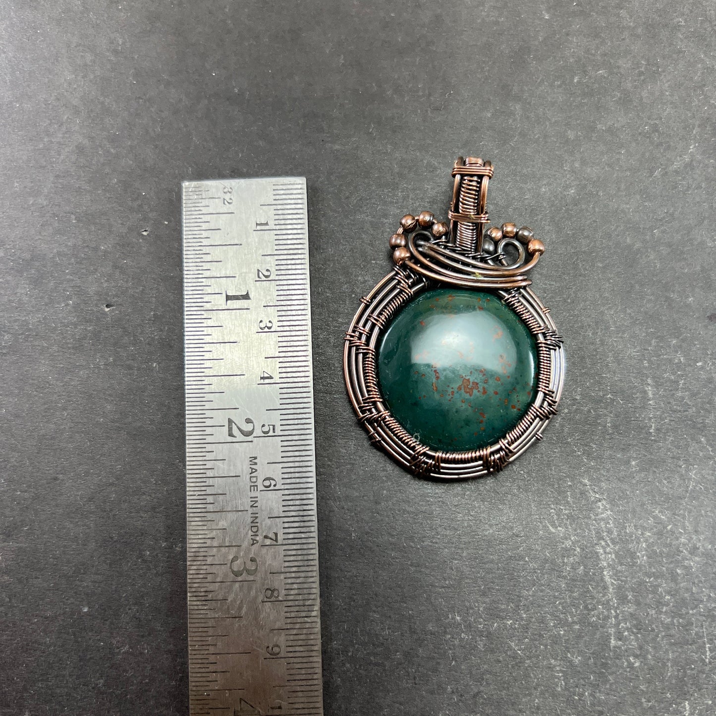 Green Bloodstone Gemstone Pendant