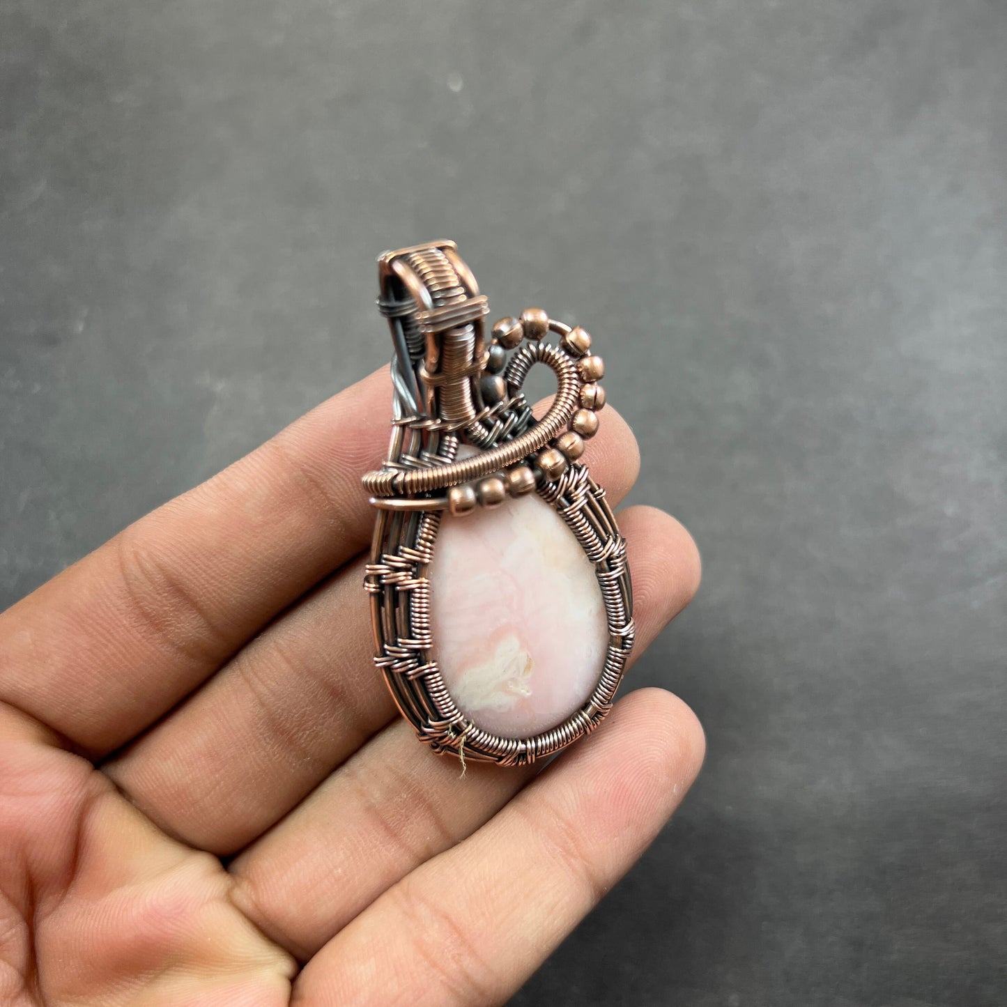 Pink Opal Gemstone Pendant