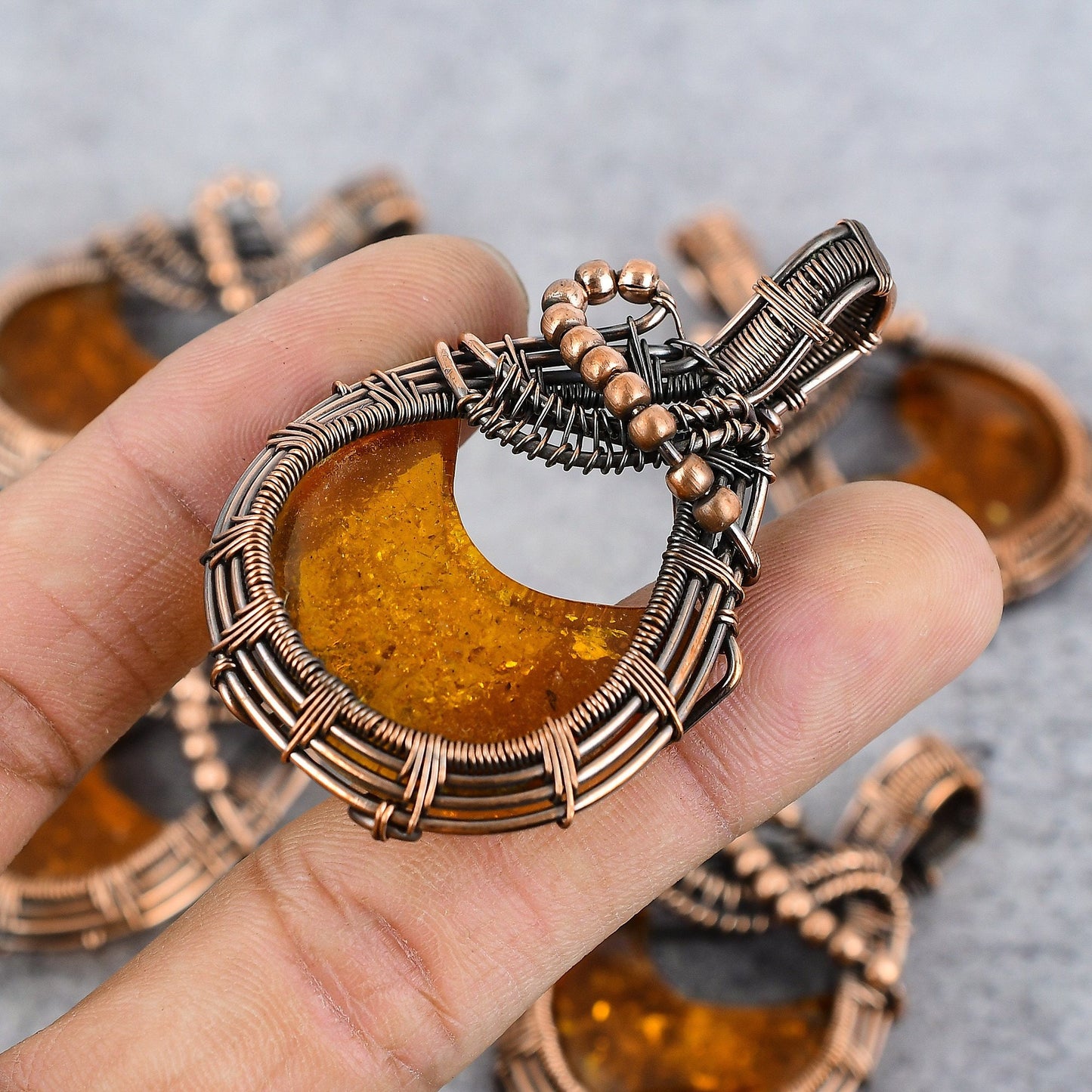 Honey Amber Gemstone Pendant