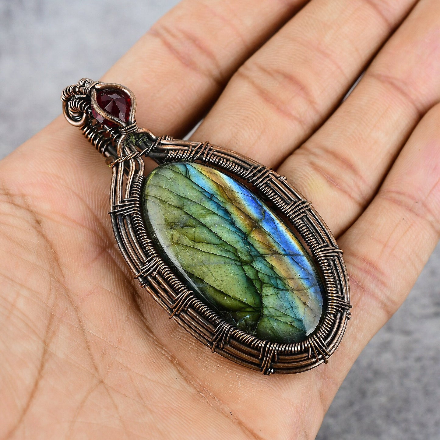 Blue Labradorite Gemstone Pendant