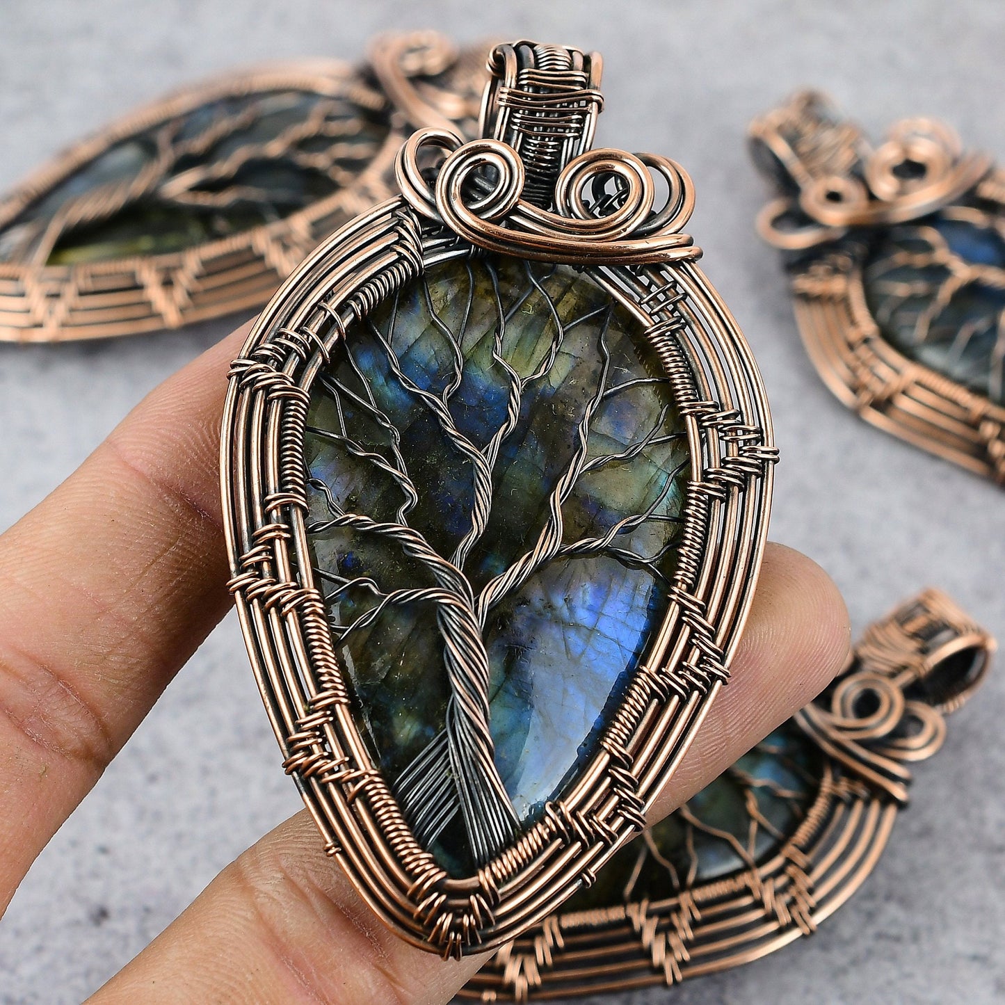 Blue Labradorite Gemstone Pendant