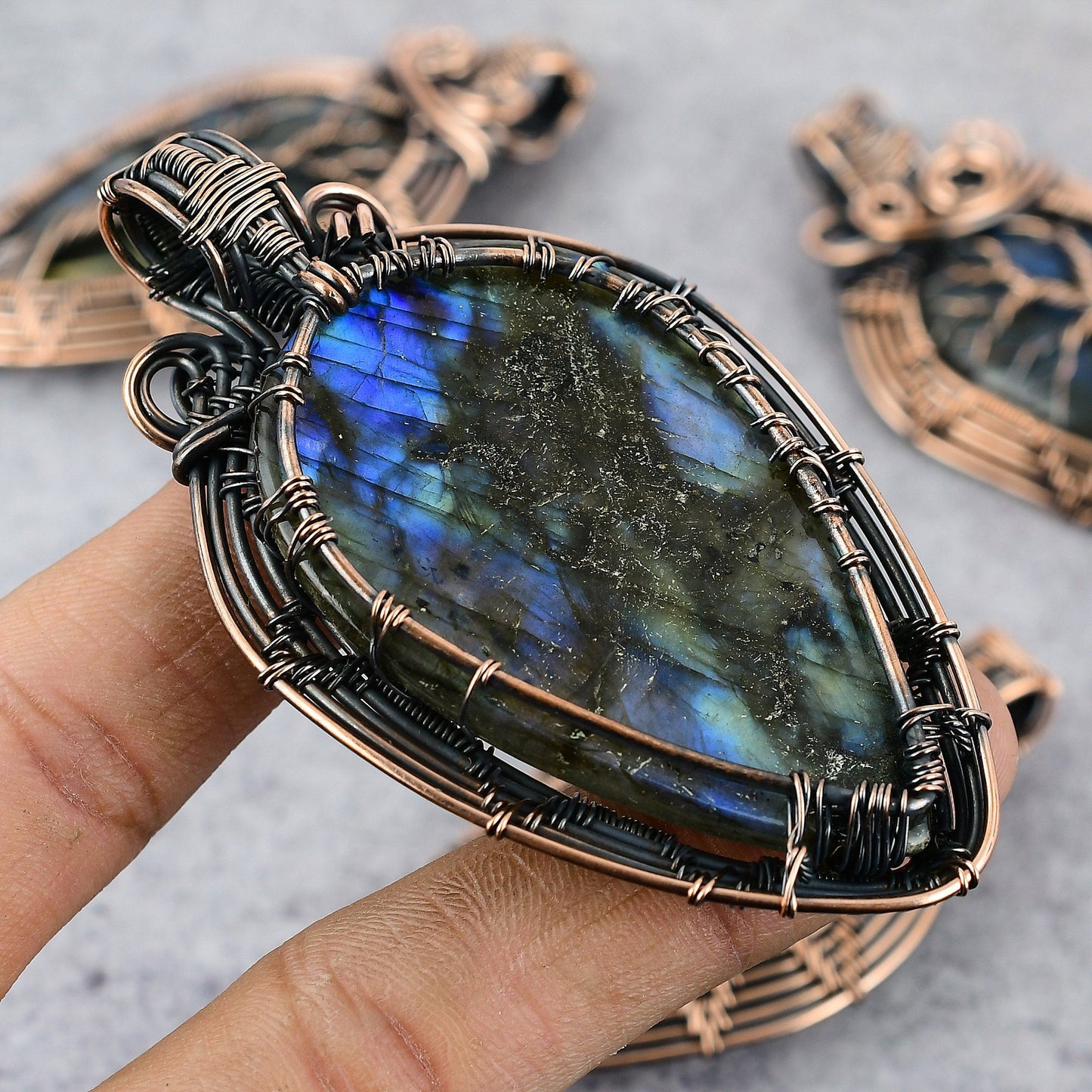 Blue Labradorite Gemstone Pendant