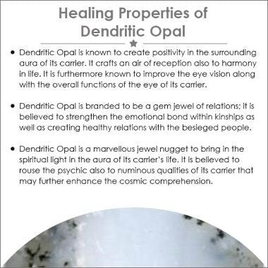 Blue Dendrite Opal Gemstone Pendant