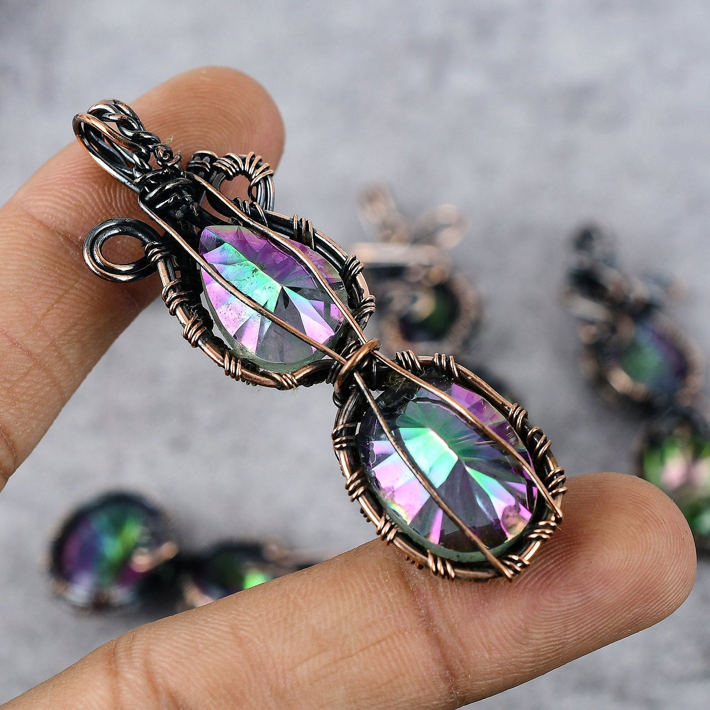 Rainbow Mystic Topaz Gemstone Pendant