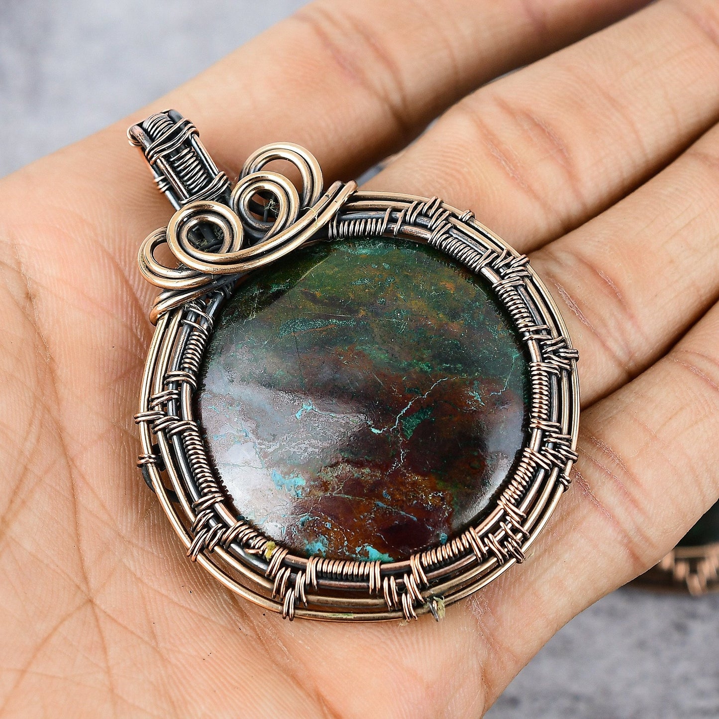 Blue African Azurite Gemstone Pendant