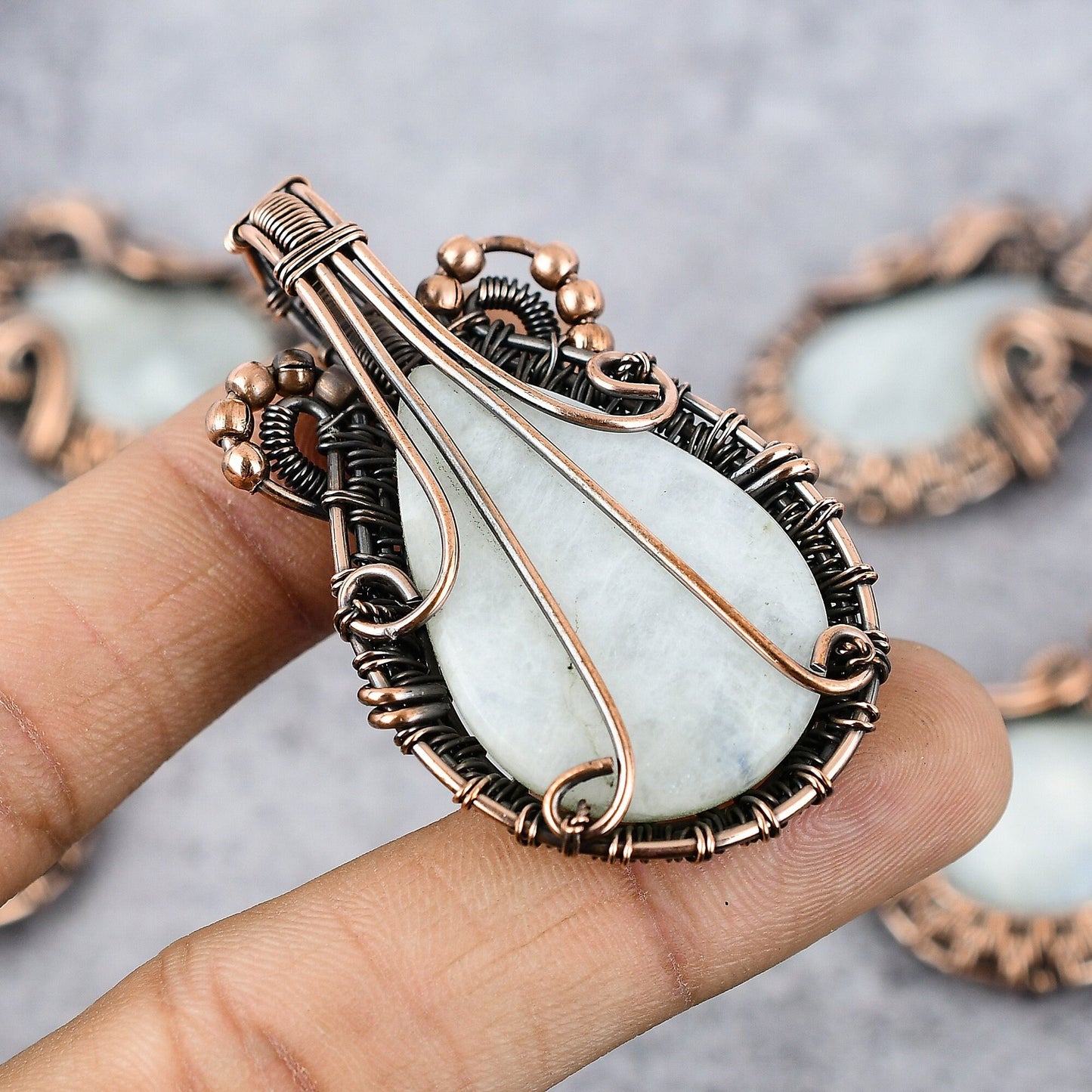 Rainbow Moonstone Gemstone Pendant