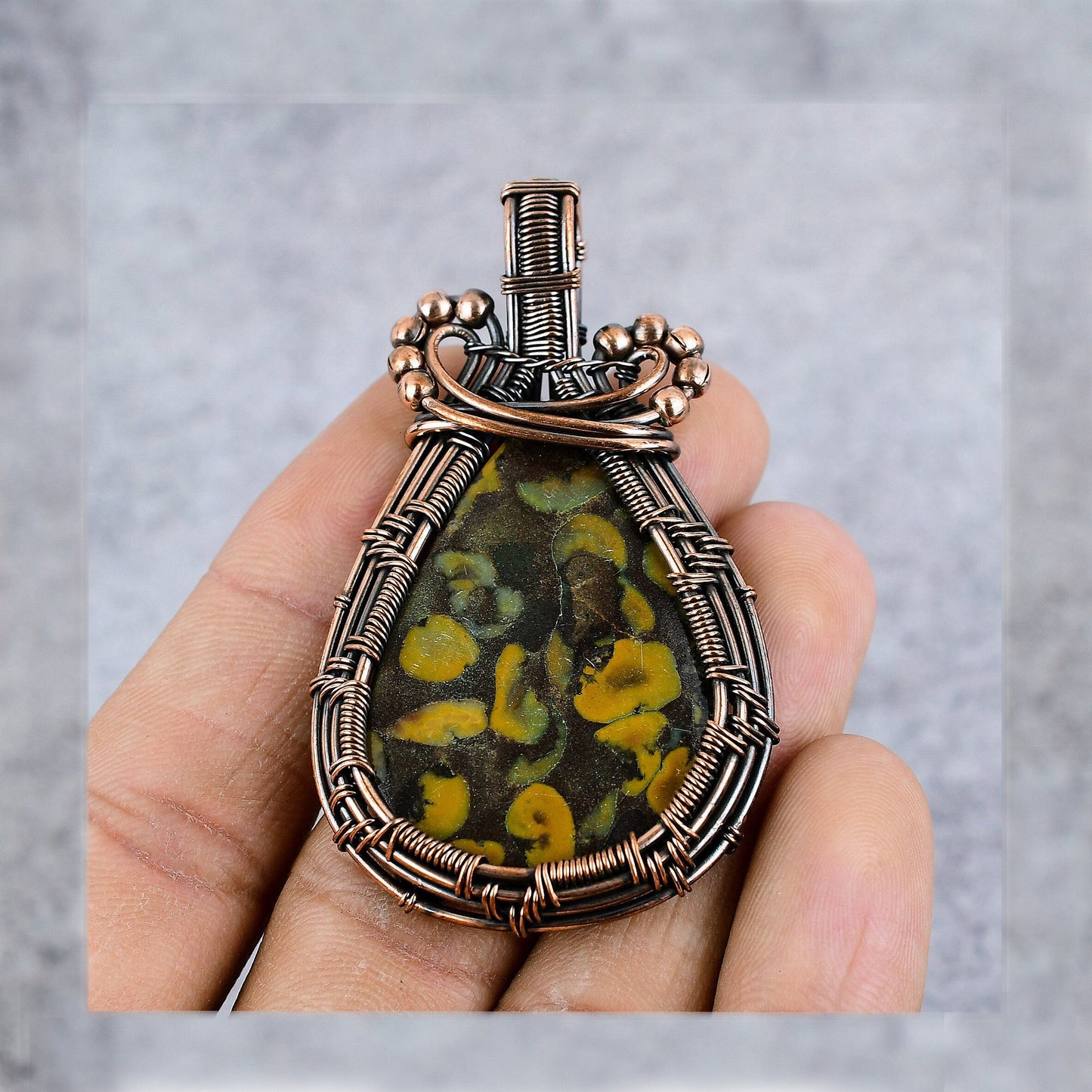 Multicolor Fruit Jasper Gemstone Pendant