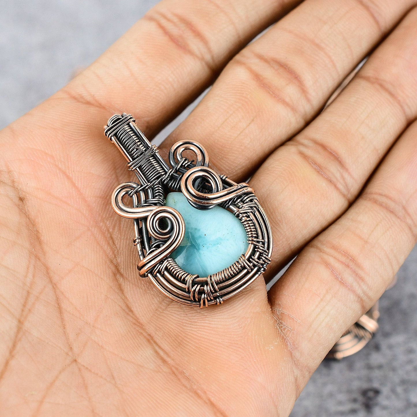 Blue Larimar Gemstone Pendant