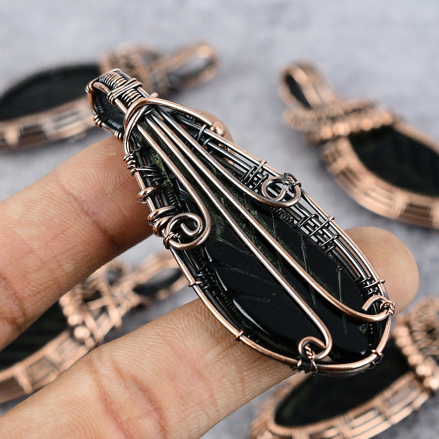 Black Onyx Gemstone Pendant
