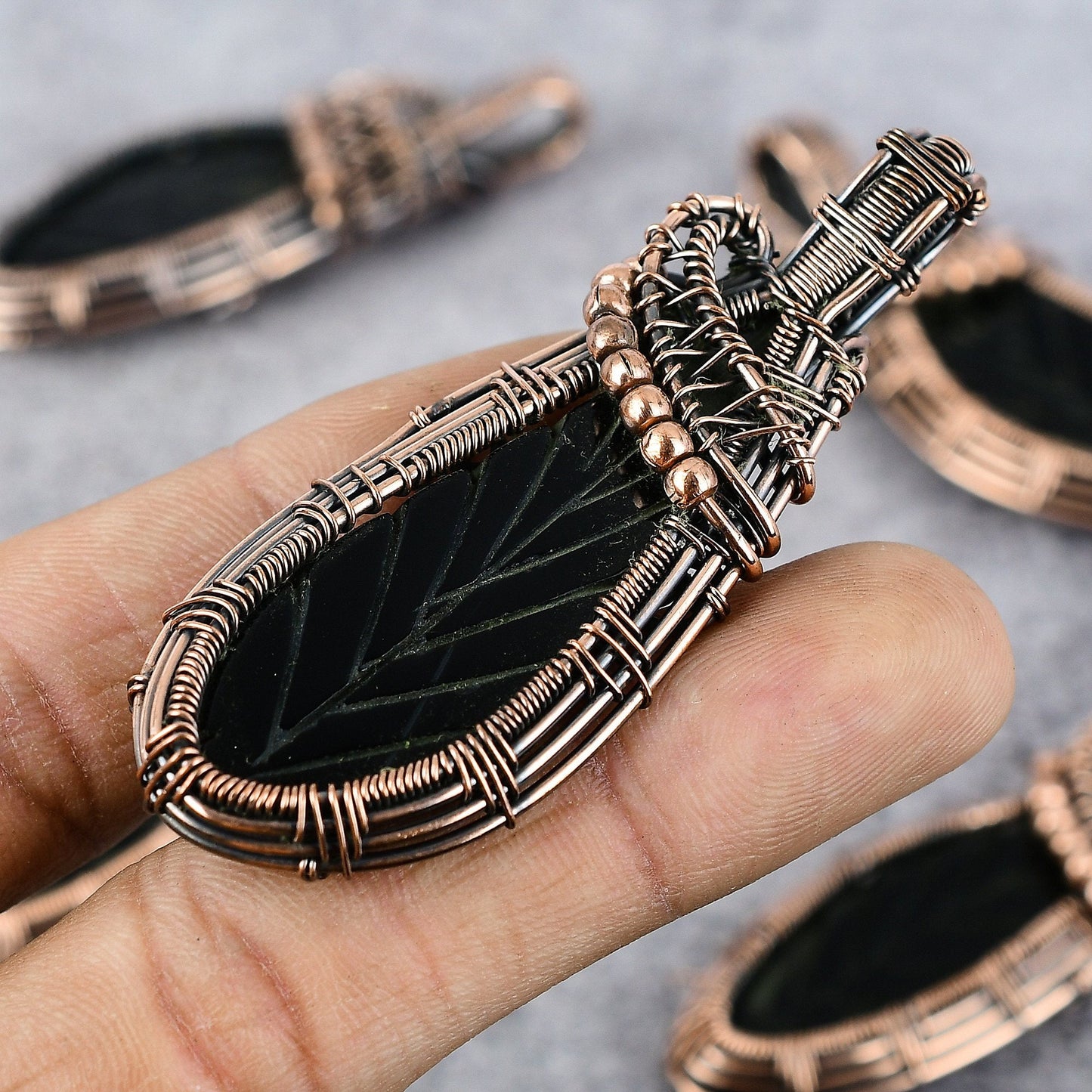 Black Onyx Gemstone Pendant