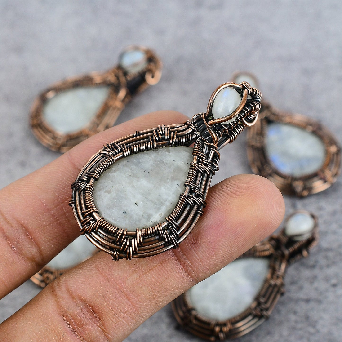 Rainbow Moonstone Gemstone Pendant