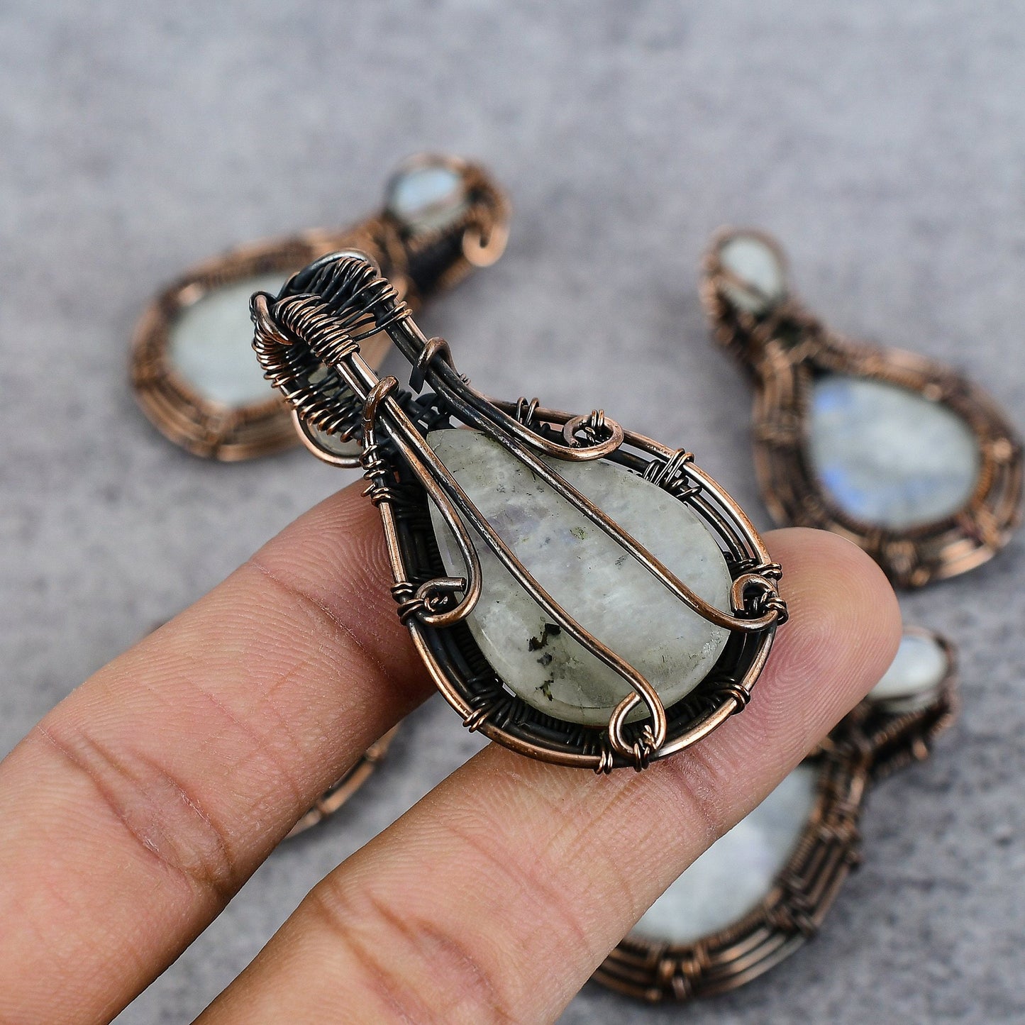 Rainbow Moonstone Gemstone Pendant