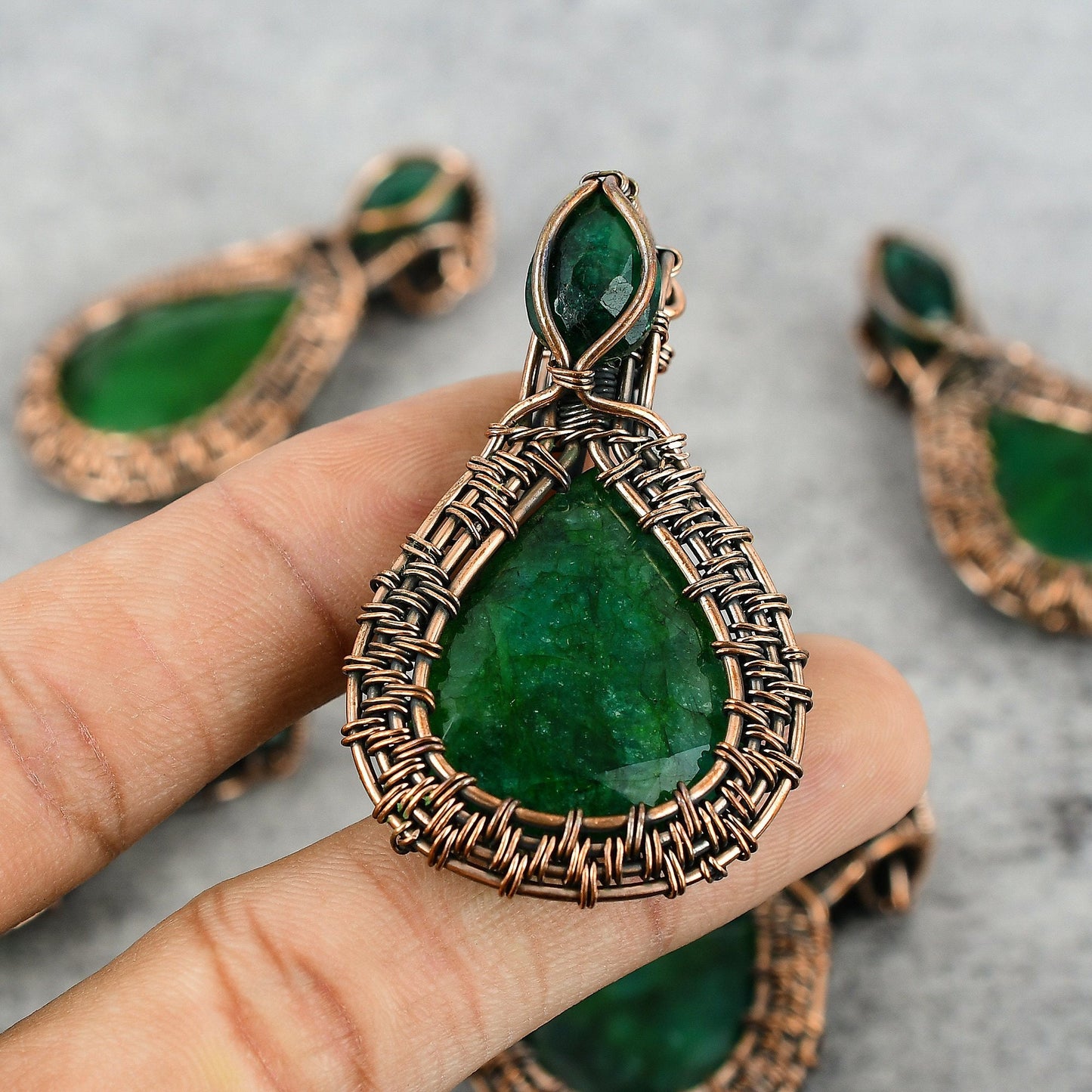 Green Emerald Gemstone Pendant