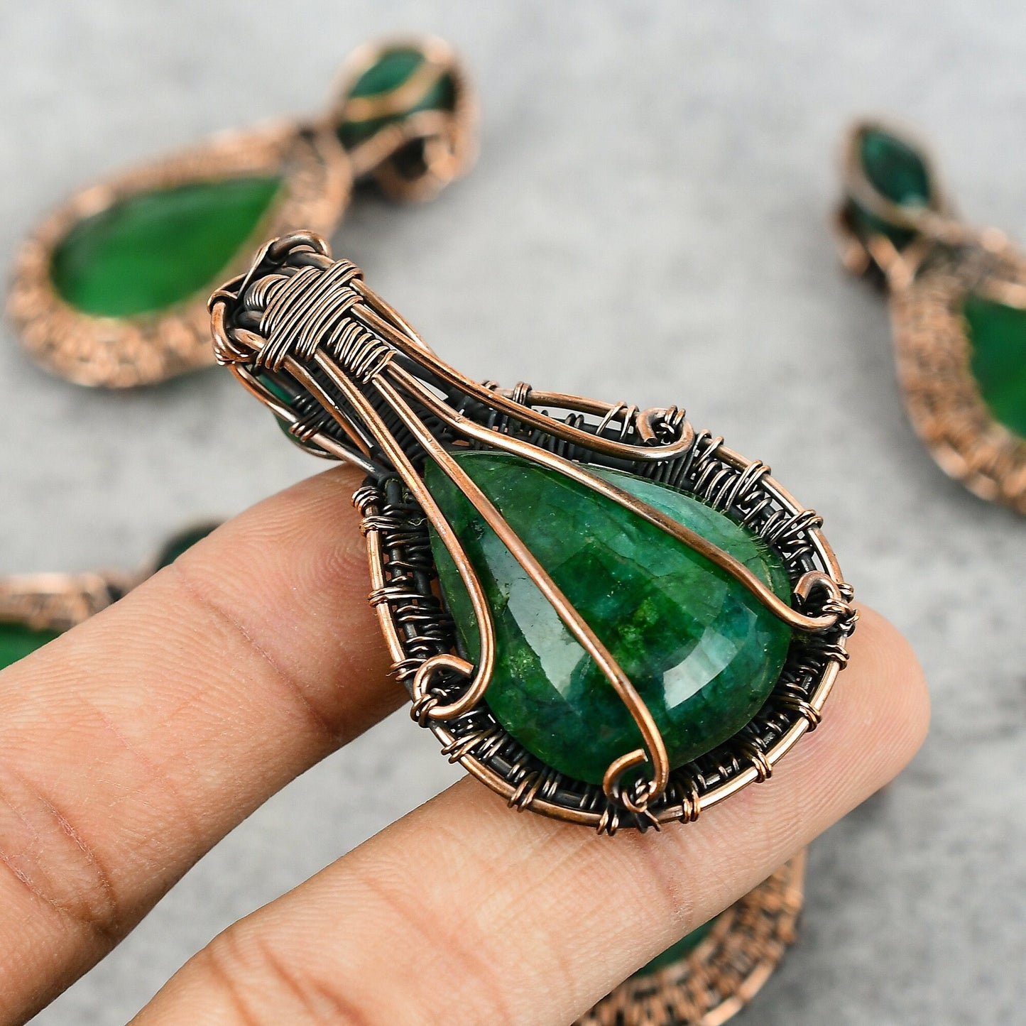 Green Emerald Gemstone Pendant