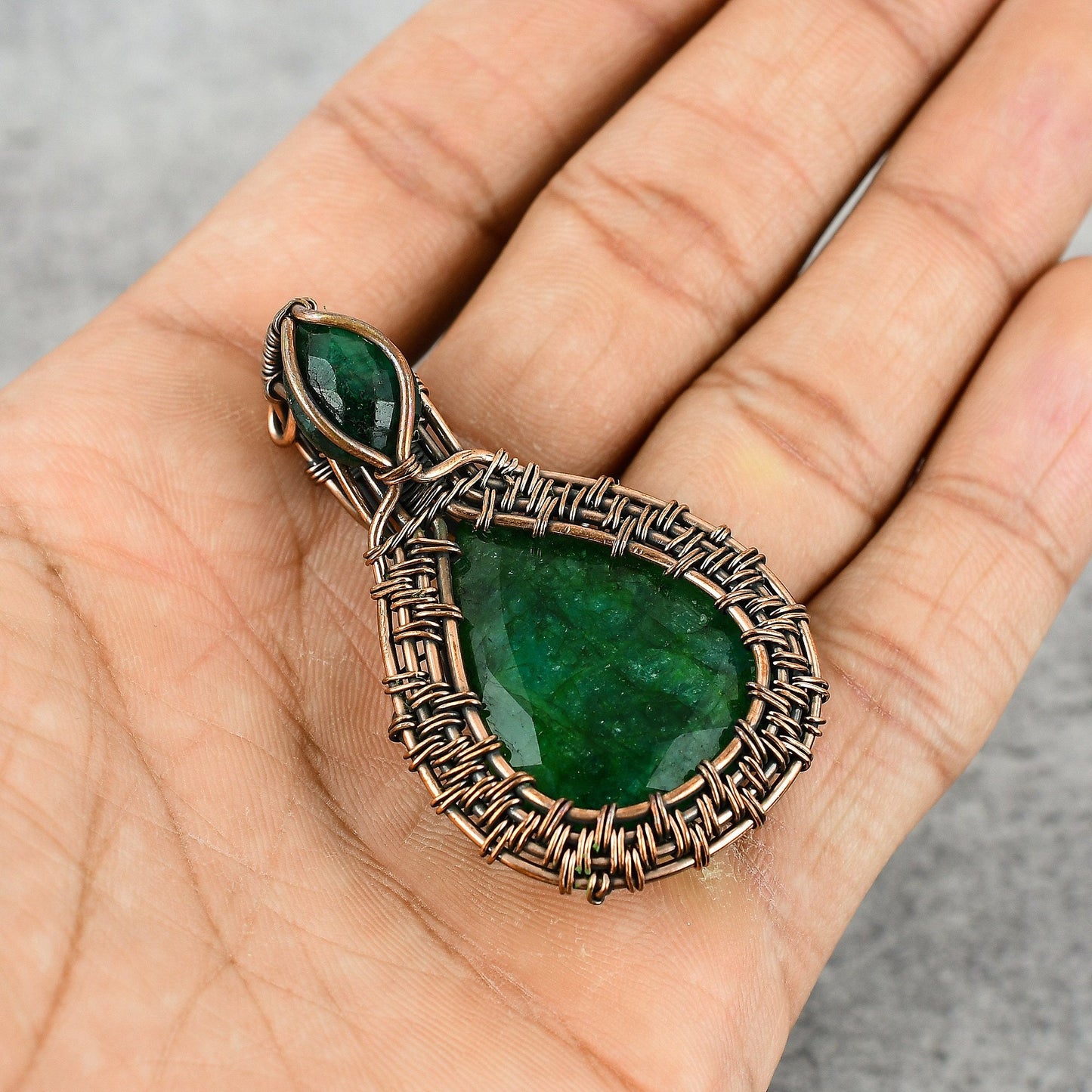 Green Emerald Gemstone Pendant
