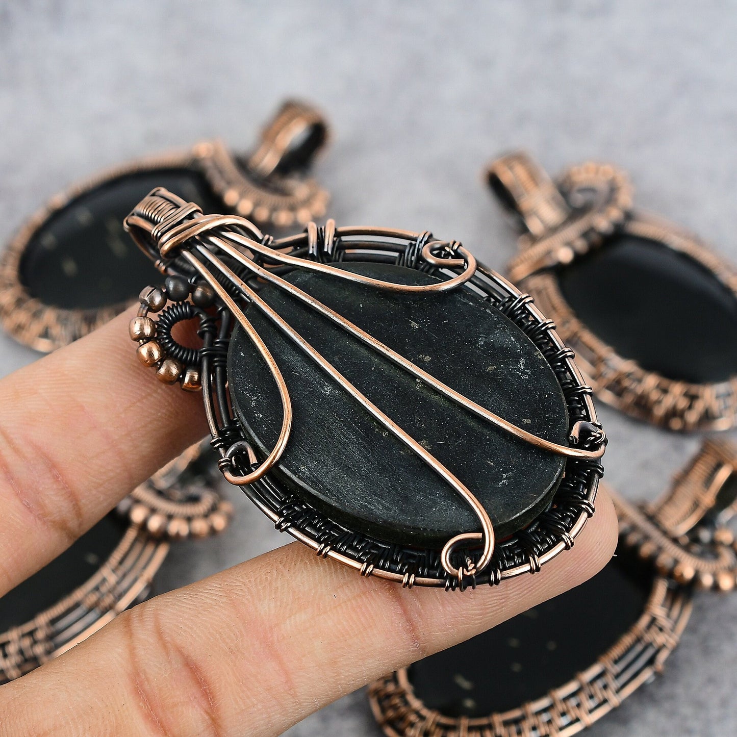 Black Apache Gemstone Pendant
