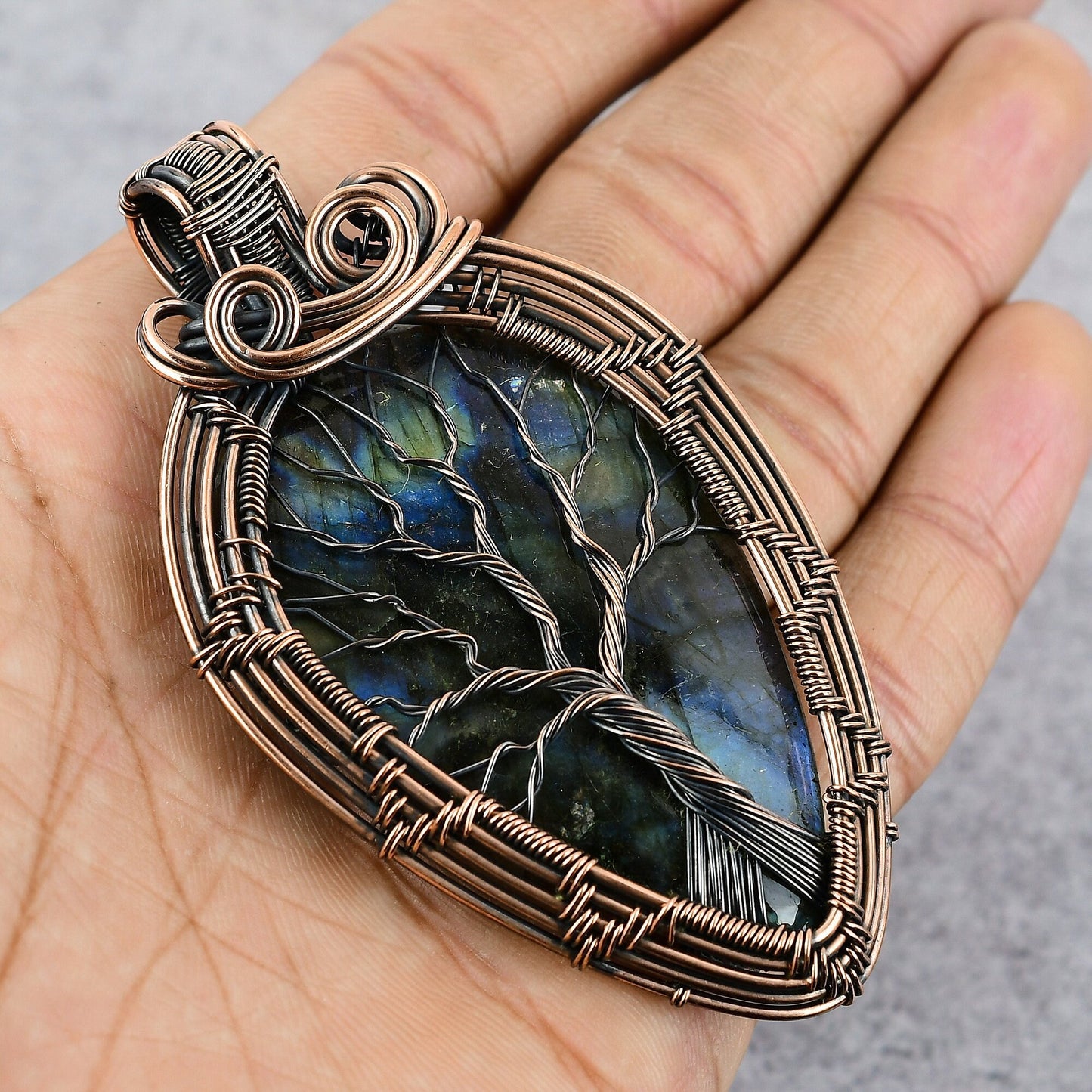Blue Labradorite Gemstone Pendant