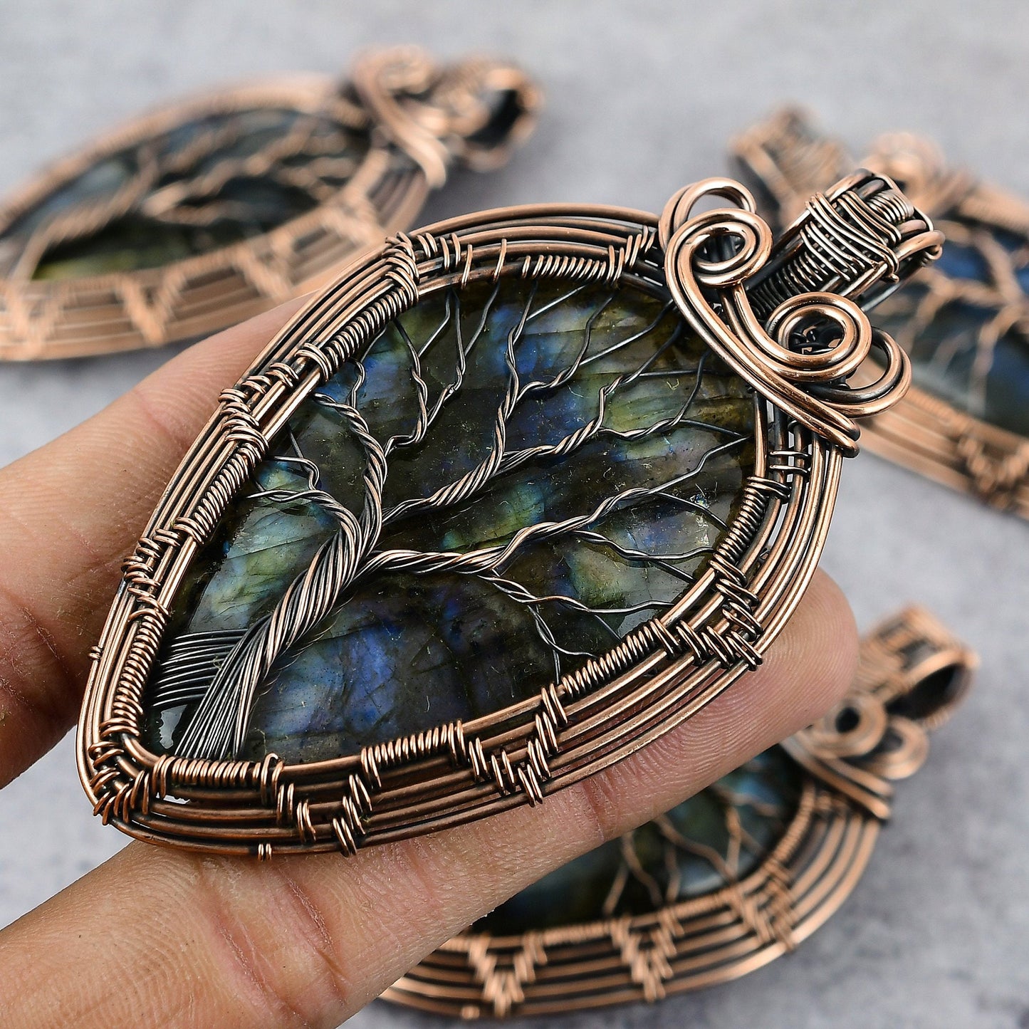 Blue Labradorite Gemstone Pendant