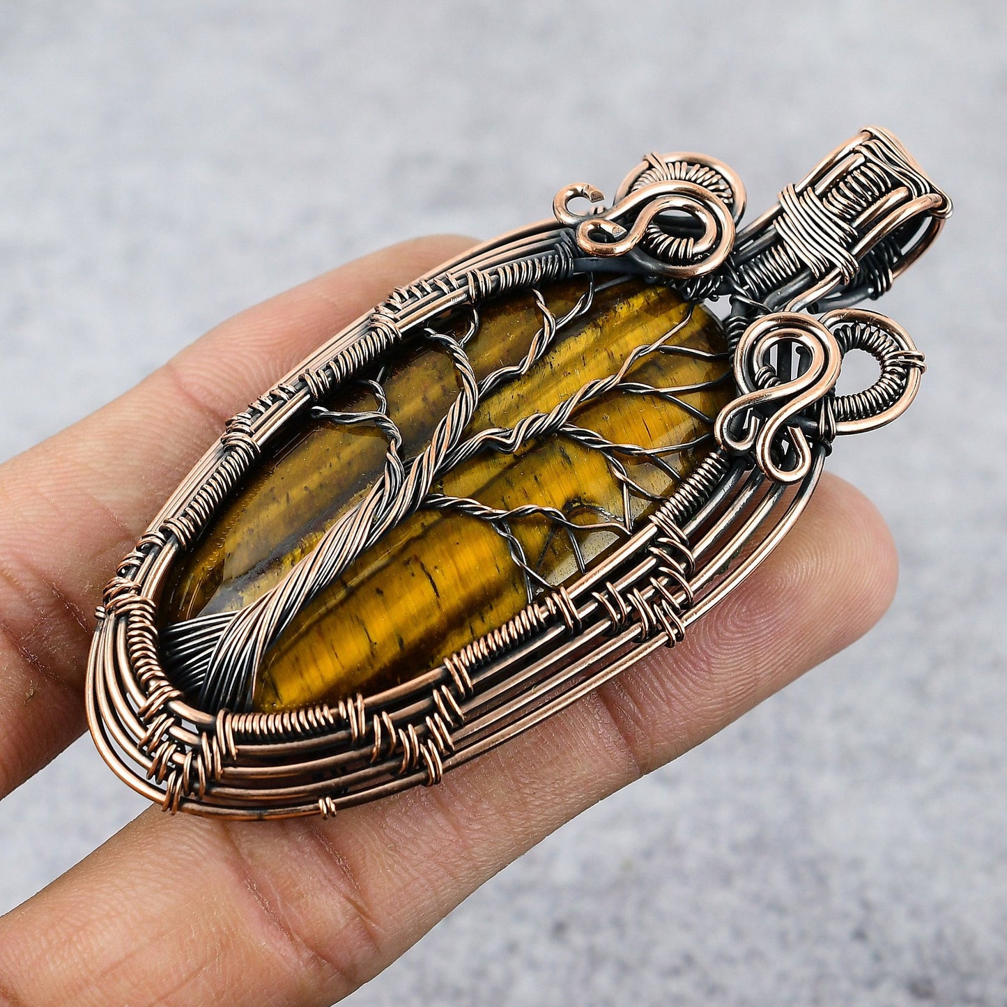 Golden Brown Tiger Eye Gemstone Pendant