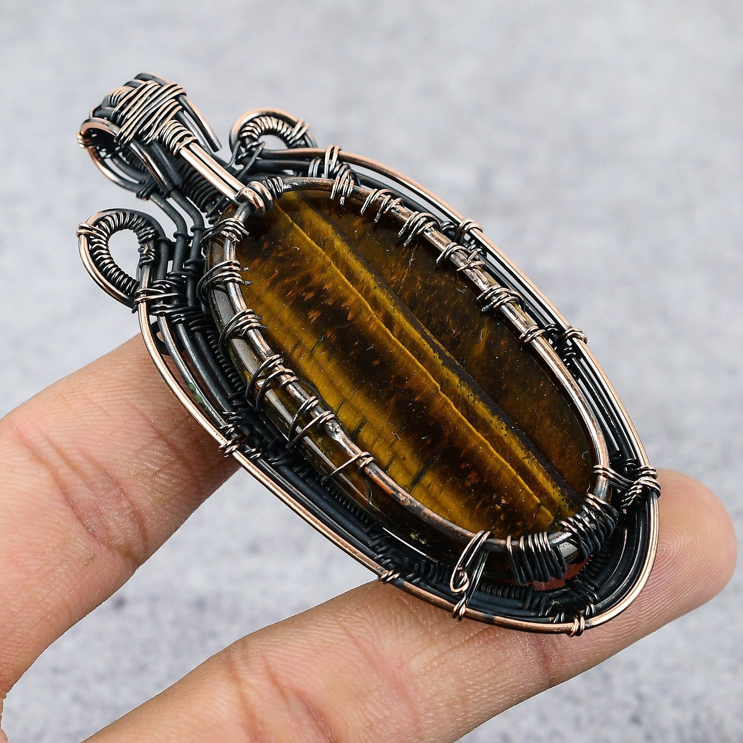 Golden Brown Tiger Eye Gemstone Pendant