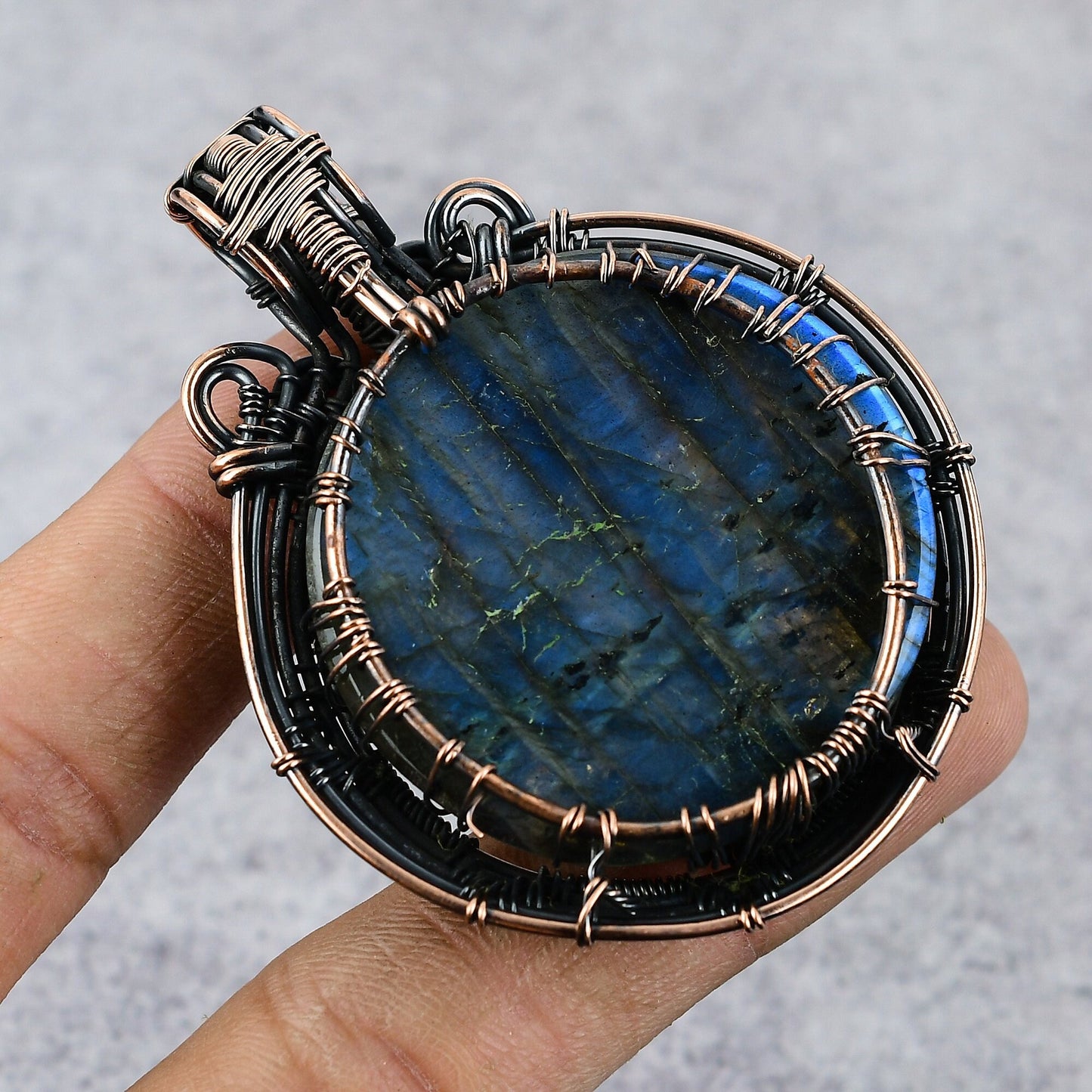Blue Labradorite Gemstone Pendant