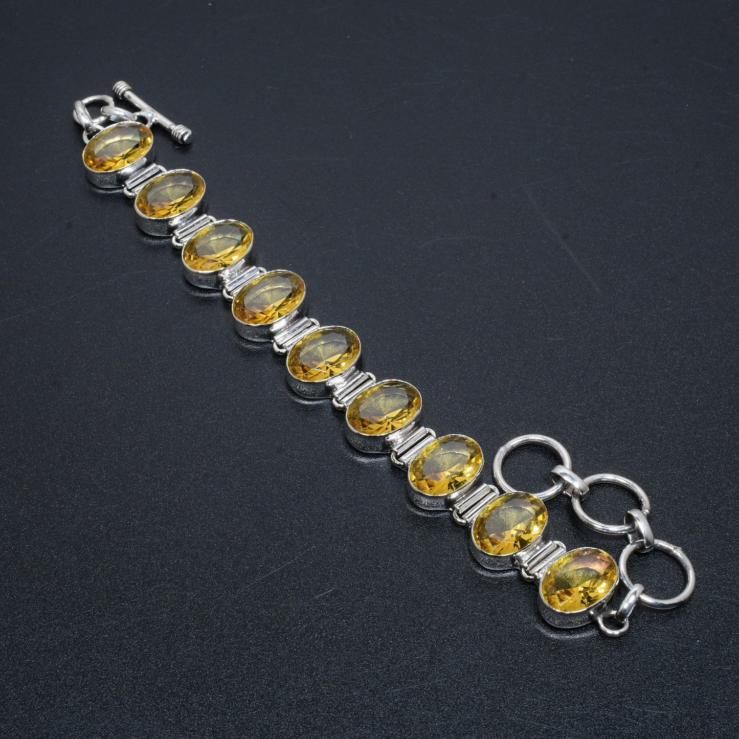 Purple Citrine Gemstone Bracelet