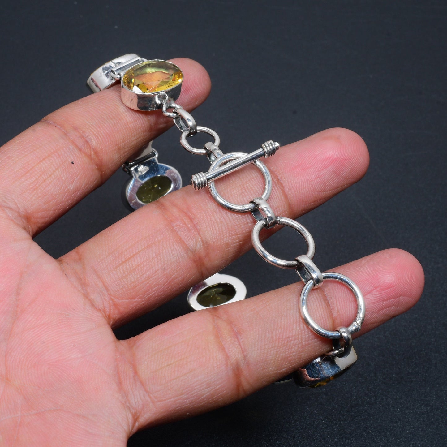 Purple Citrine Gemstone Bracelet