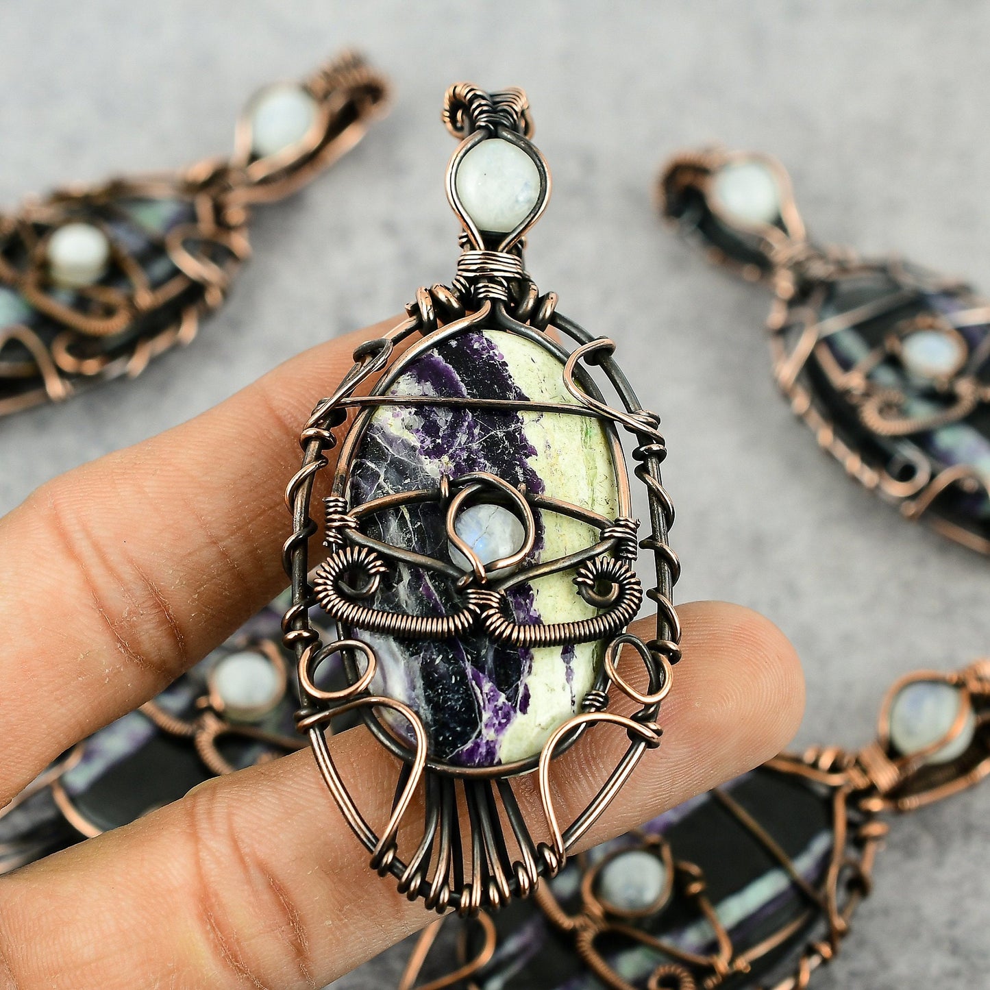 Purple Kammererite Gemstone Pendant