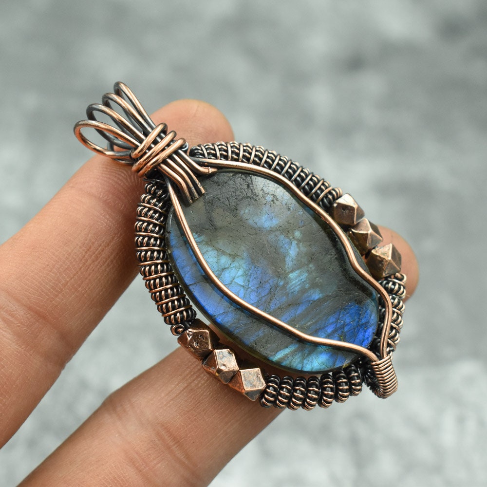 Blue Labradorite Gemstone Pendant