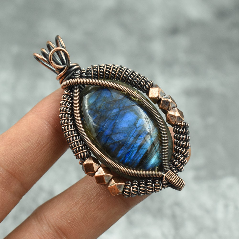Blue Labradorite Gemstone Pendant