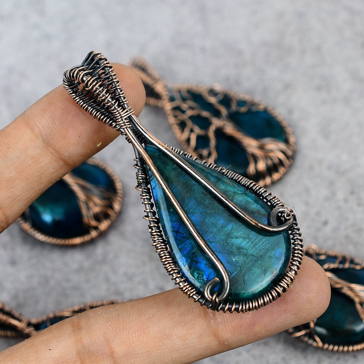Blue Labradorite Gemstone Pendant