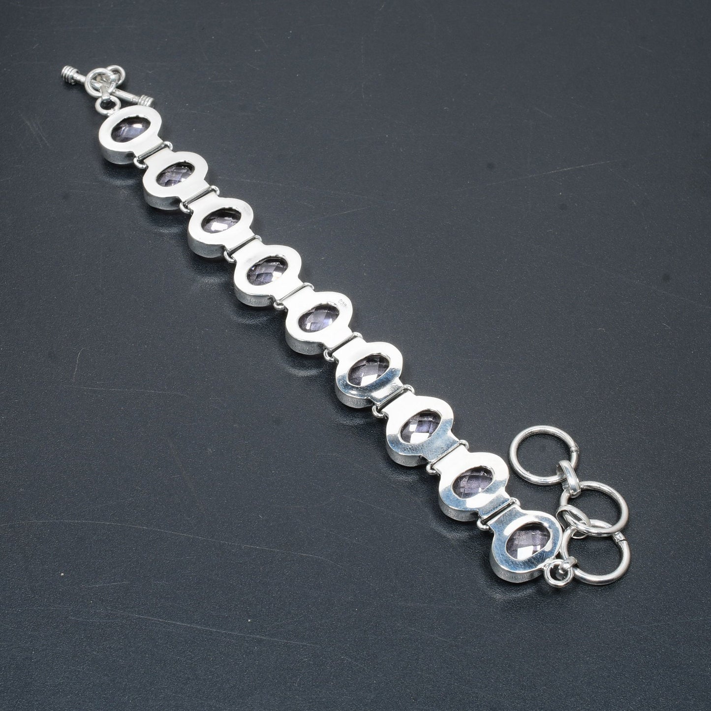 Pink Kunzite Sterling Silver Bracelet