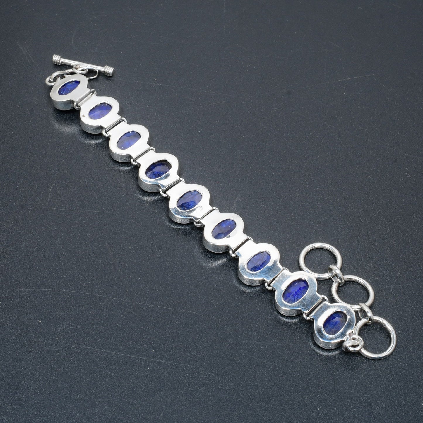 Blue Burmese Sapphire Gemstone Bracelet