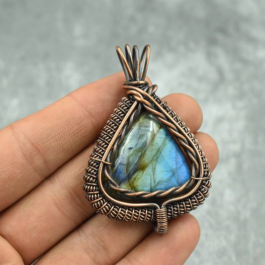 Blue Labradorite Gemstone Pendant