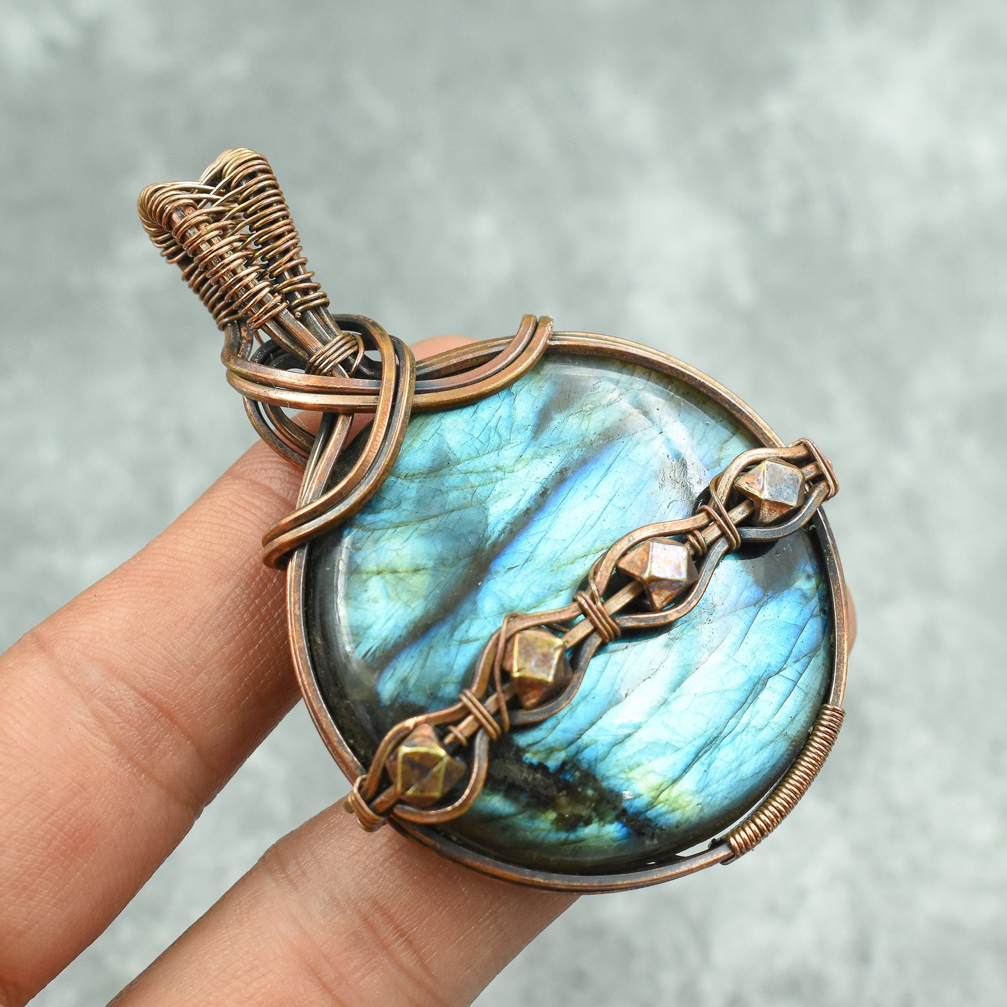 Blue Labradorite Gemstone Pendant
