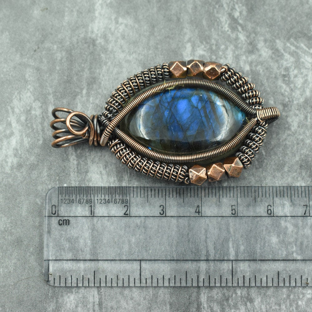 Blue Labradorite Gemstone Pendant
