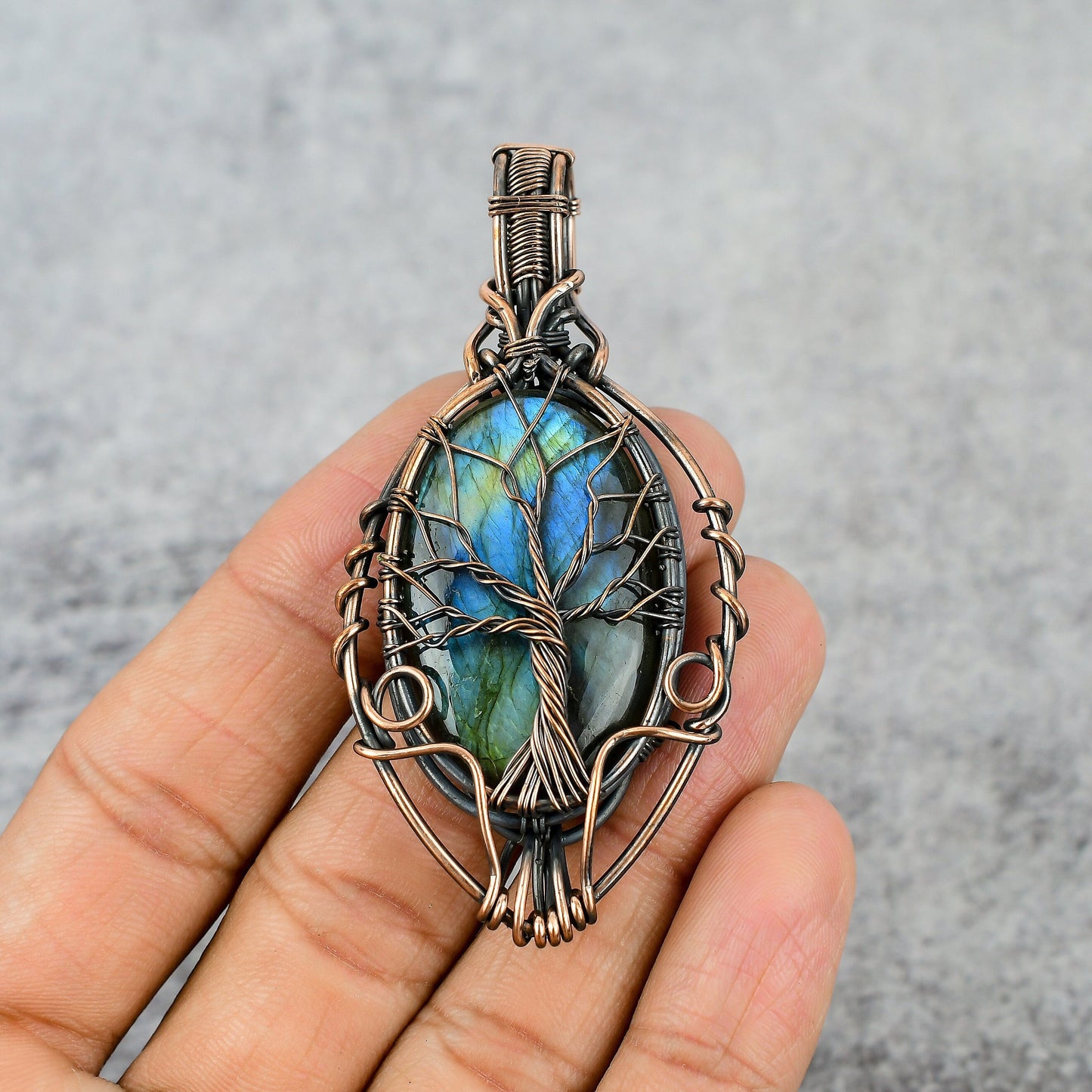 Blue Labradorite Gemstone Pendant