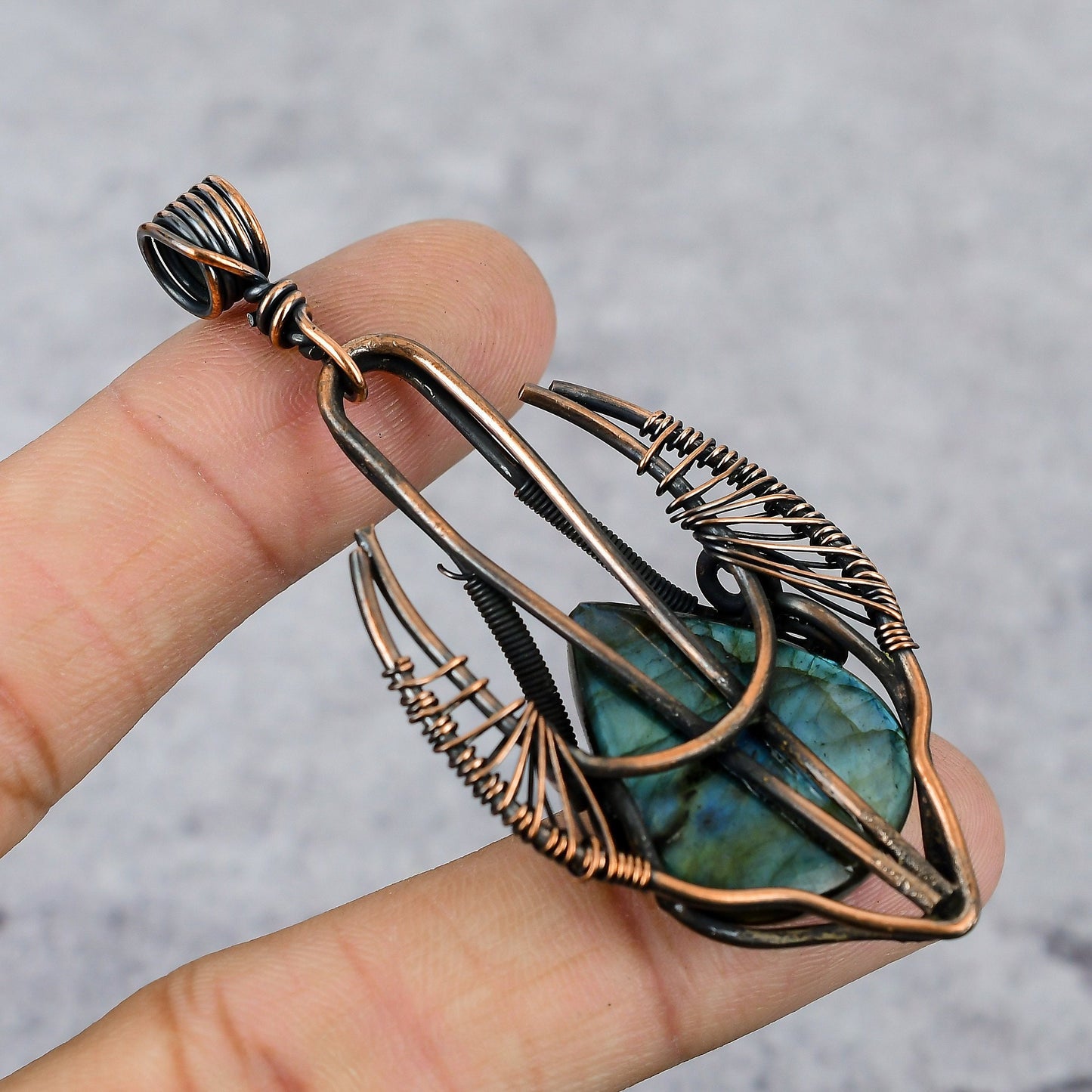 Blue Labradorite Gemstone Pendant