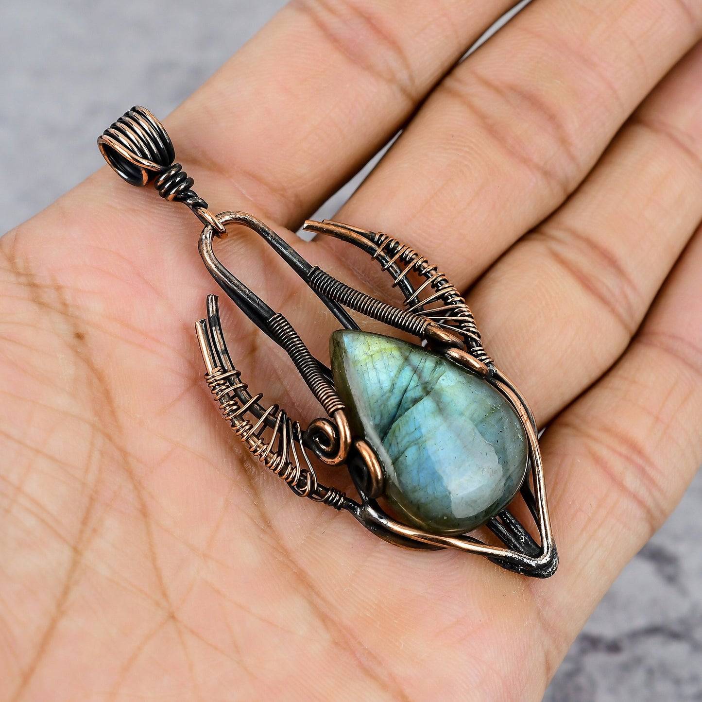 Blue Labradorite Gemstone Pendant