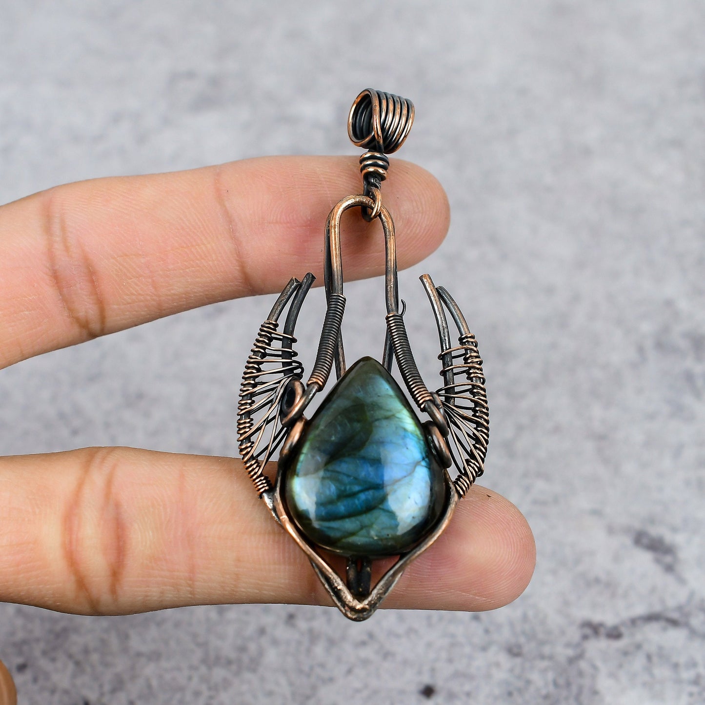 Blue Labradorite Gemstone Pendant
