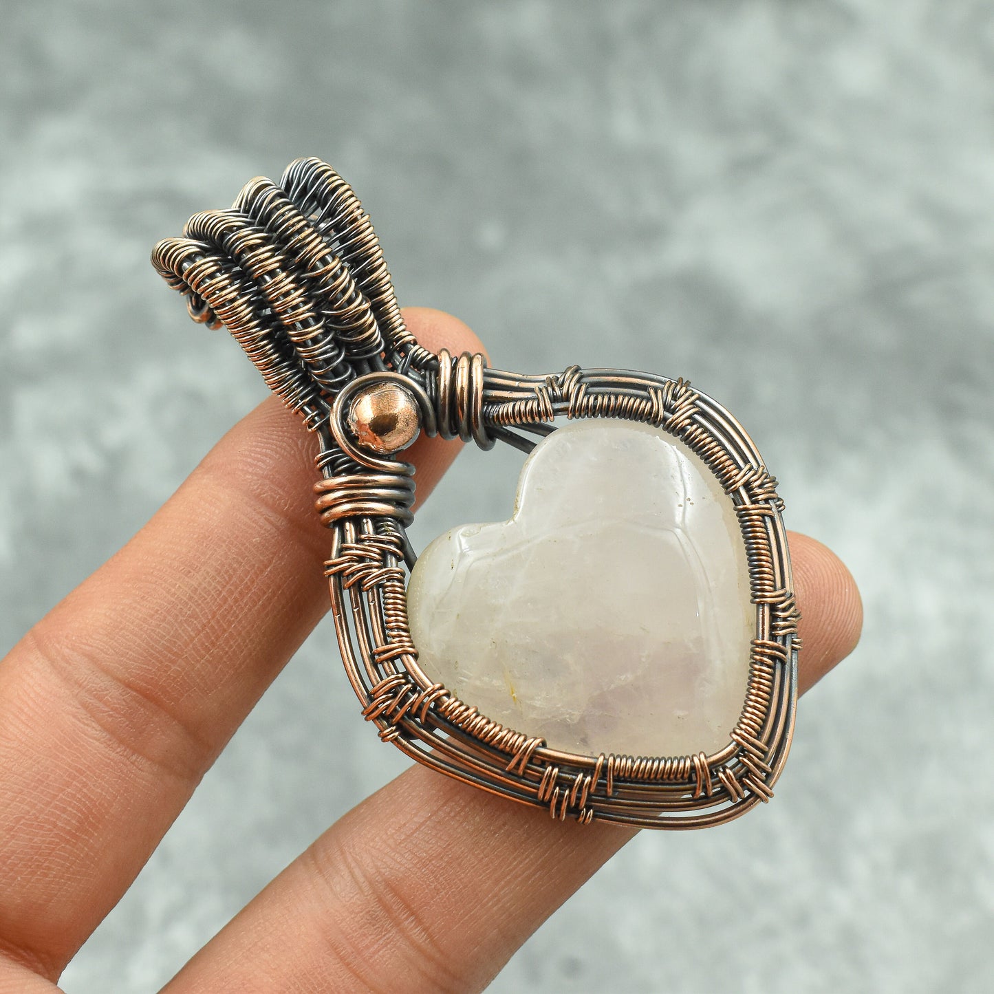 Pink Rose Quartz Gemstone Pendant