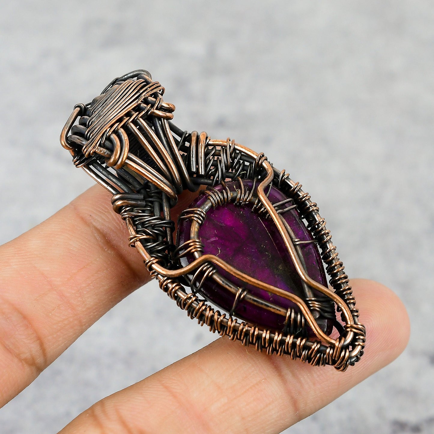 Pink Labradorite Gemstone Pendant