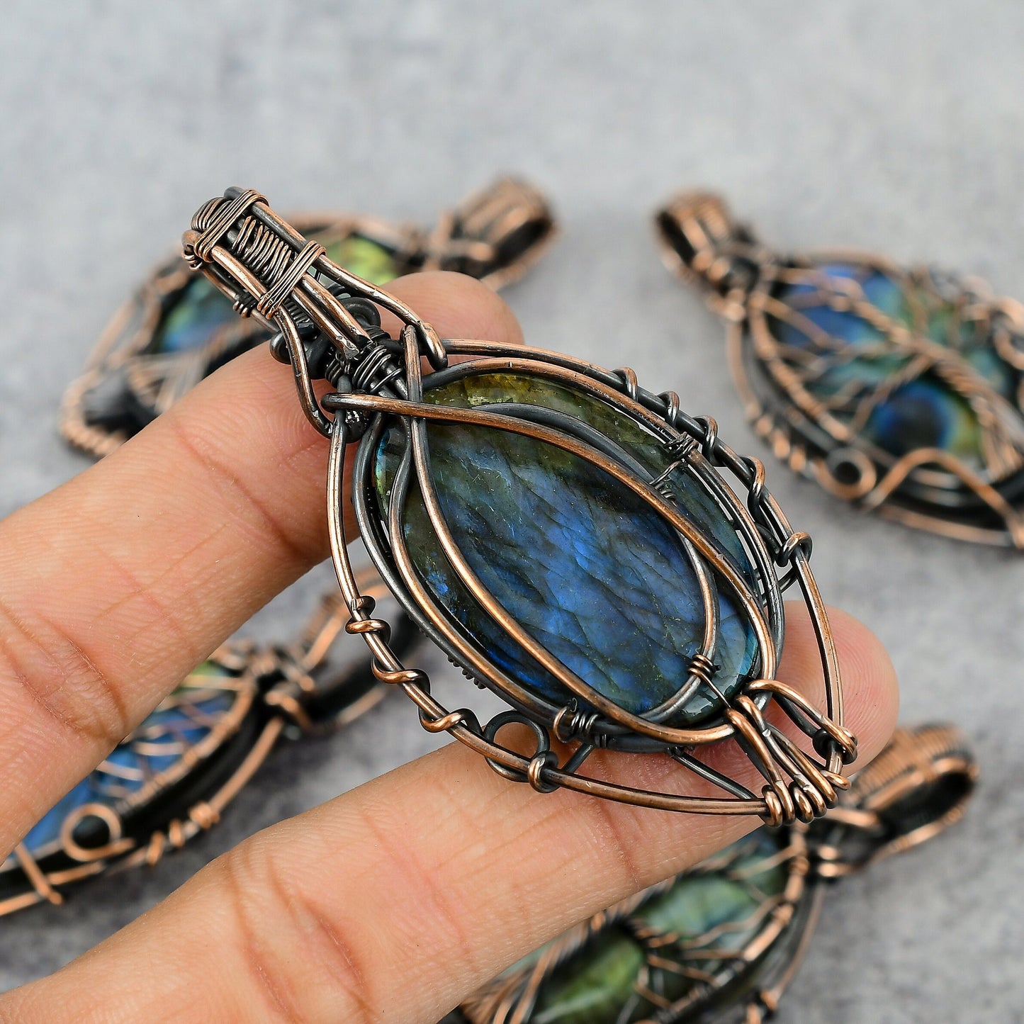 Blue Labradorite Gemstone Pendant